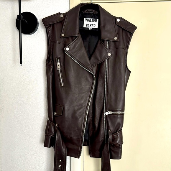 Walter Baker brown leather vest - Picture 3 of 4